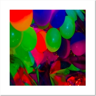 Rainbow Neon Balls Posters and Art